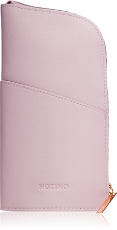 Notino Charm Collection Make-up brush set with cosmetic pouch pintslite komplekt koos kotiga Dusty pink