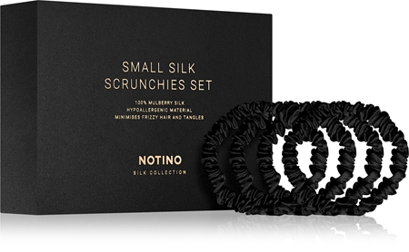Notino Silk Collection Small Scrunchie Set conjunto de elásticos de cabelo de seda tom