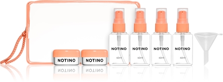 Notino Travel Collection Travel Bottle Set reusable travel bottles Peach