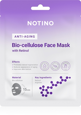 Notino Anti-Aging Bio-Cellulose Face Mask with Retinol anti-rimpel doekmasker