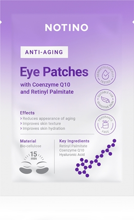 Notino Anti-Aging Bio-Cellulose Eye Patches Set with Coenzyme Q10 and Retinyl Palmitate masque anti-rides yeux contour des yeux