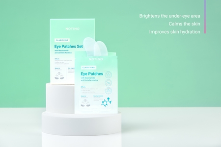 Notino Clarifying Bio-Cellulose Eye Patches Set with Niacinamide and Centella Asiatica Radiance Mask for the eye area