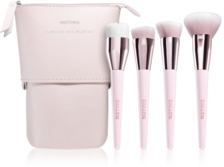 Notino Glamour Collection Flawless Face Brush Set Σετ βουρτσών με τσαντάκι