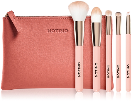 Notino Joy Collection Brush set with pouch Reise-Pinselset mit Täschchen