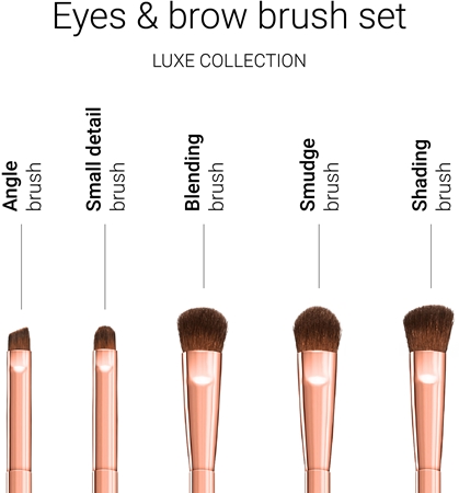 Notino Luxe Collection Eyes & brow brush set sivellinsetti luomivärille