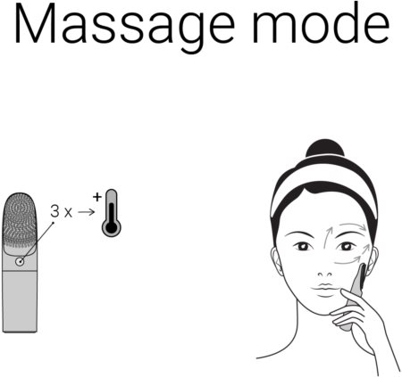 Notino Beauty Electro Collection Facial cleansing brush and heating eye massager perie de curățare pentru ten & accesoriu de masaj pentru zona ochilor cu încălzire