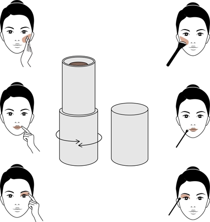 Notino Make-up Collection 3-in-1 Make-up multifunkční líčidlo pro oči, rty a tvář
