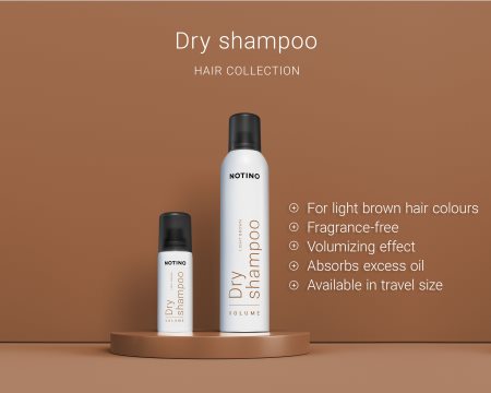 Notino Hair Collection Volume Dry Shampoo Light brown Torrschampo För bruna hårnyanser