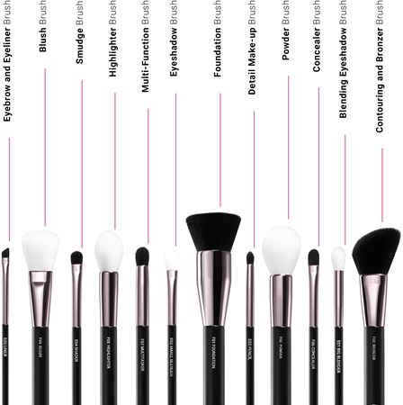 Notino Master Collection Multi-task brush set cestovní sada štětců s taštičkou