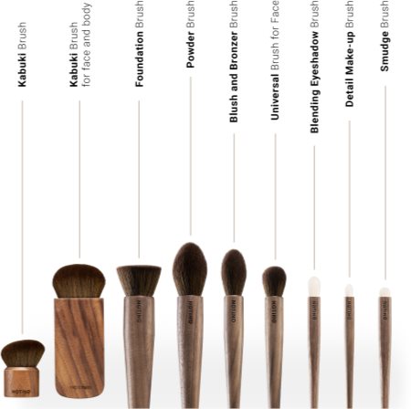 Notino Wooden Collection Make-up brush set set di pennelli