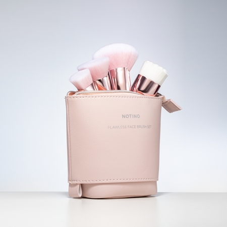 Notino Glamour Collection Flawless Face Brush Set sada štětců s taštičkou
