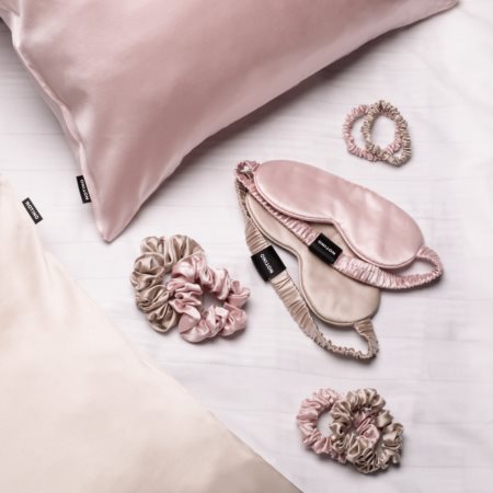 Notino Silk Collection Sleeping mask & Scrunchies Set set cadou Cream culoare