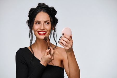 Notino Wooden Collection Powder brush четка за пудра