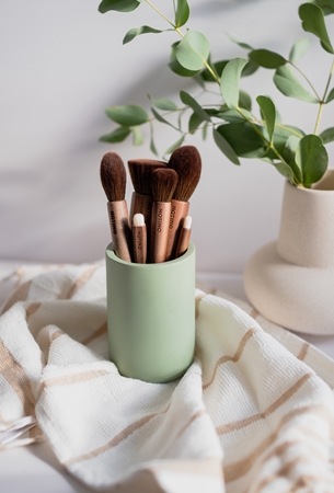 Notino Wooden Collection Make-up brush set set perii machiaj