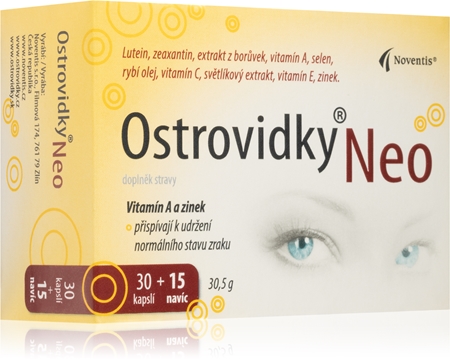 Noventis Ostrovidky Neo tobolky na podporu zdravia zraku
