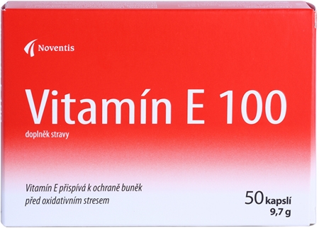 Noventis Vitamín E 100mg kapsle pro podporu ochrany buněk před oxidativním stresem