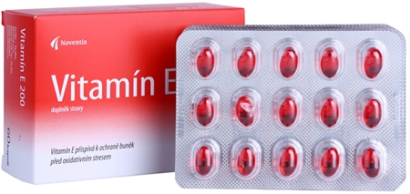 Noventis Vitamín E 200mg капсули для підтримки захисту клітин від оксидативного стресу