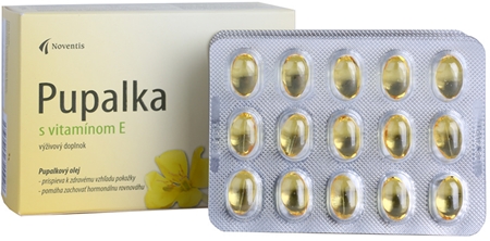 Noventis Pupalkový olej + vitamin E kapsle pro zářivý vzhled pleti