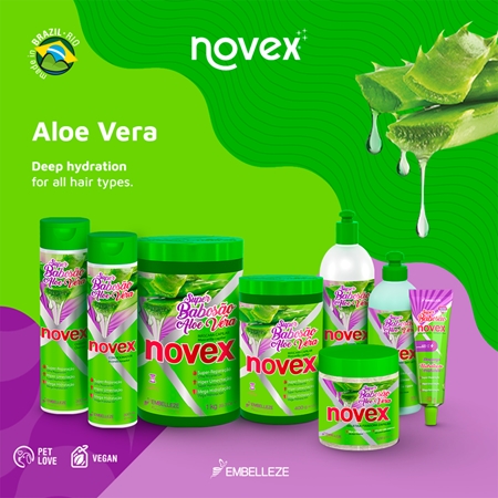 Novex Aloe Vera champôi nutritivo para a reconstrução e fortalecimento do cabelo