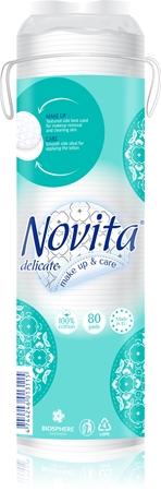 NOVITA Delicate Памучни тампони за премахване на грим и почистване на лице