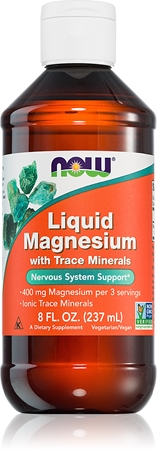 NOW Foods Liquid Magnesium magnez w płynie do wspomagania zdrowia układu nerwowego