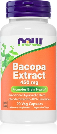 NOW Foods Bacopa Extract 450 mg tabletki dla wsparcia układu nerwowego