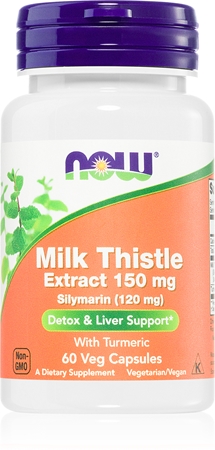 NOW Foods Milk Thistle Extract 150 mg kapsułki ziołowe na poprawę czynności wątroby