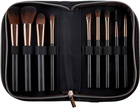 Nude by Nature Professional Brush Set set čopičev z etuijem