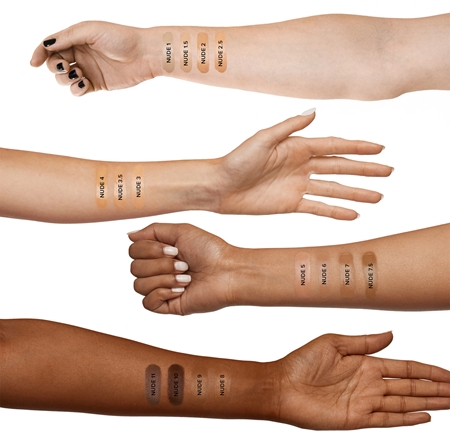 Nudestix Tinted Cover lengvos tekstūros šviesinamojo poveikio makiažo pagrindas natūraliai išvaizdai