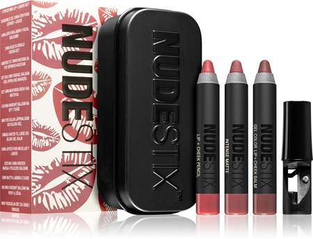 Nudestix Kit Everyday Nude Mini dekoratív kozmetika szett az arcra és a szájra