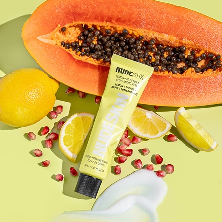 Nudestix Nudeskin Lemon-Aid Detox & Glow Micro-Peel esfoliante iluminador para rosto