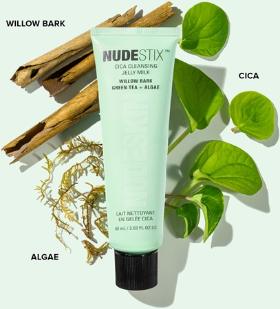 Nudestix Nudeskin Cica Cleansing Jelly Milk čisticí a odličovací gel pro zklidnění pleti