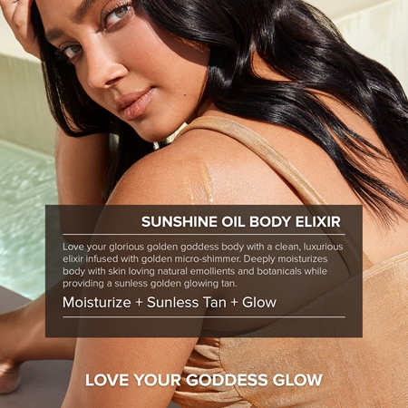 Nudestix Nudebody Sunshine Oil Body Elixir kosteuttava vartaloöljy antaa kevyesti päivettyneen vaikutelman