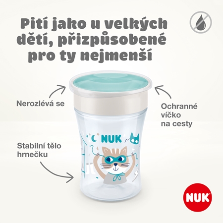 NUK Magic Cup hrnek s víčkem