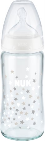 NUK First Choice + 240 ml glass baby bottle with temperature control