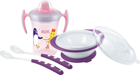 NUK Learn to Eat Set Girl набір посуду