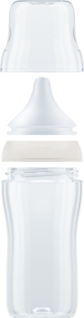 NUK Perfect Match nappflaska i glas med temperaturkontroll
