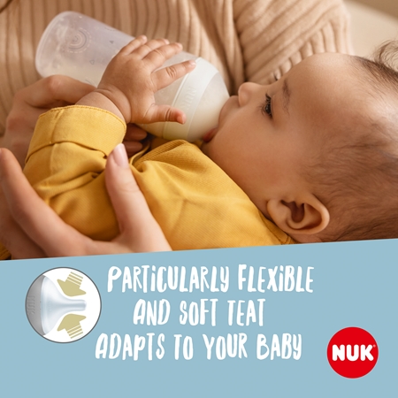 NUK Perfect Match nappflaska i glas med temperaturkontroll