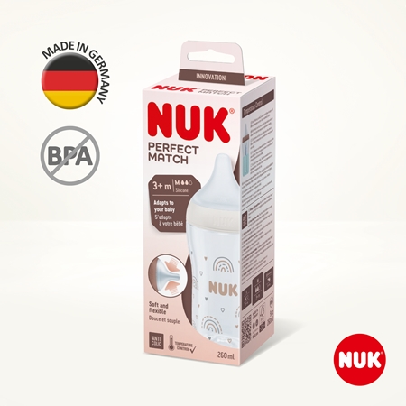 NUK Perfect Match шише с контрол на температурата