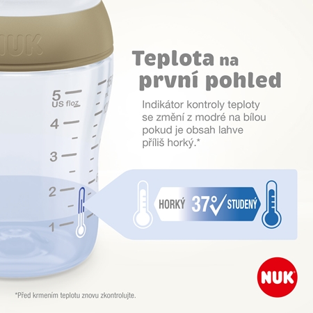 NUK Perfect Match kojenecká láhev s kontrolou teploty