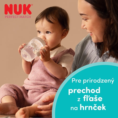 NUK Perfect Match Sheep fľaštička na učenie s kontrolou teploty