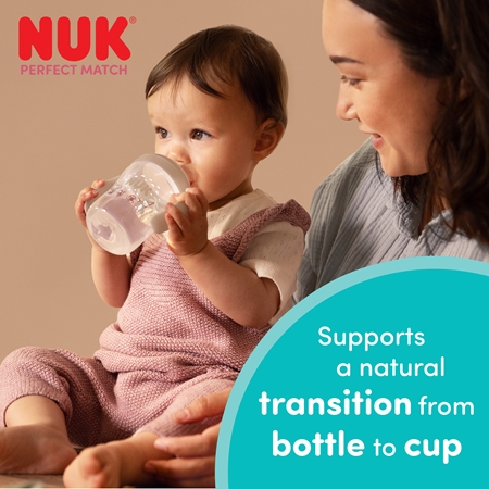 NUK Perfect Match Hippo learner bottle with temperature control