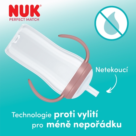 NUK Perfect Match Bear láhev s brčkem