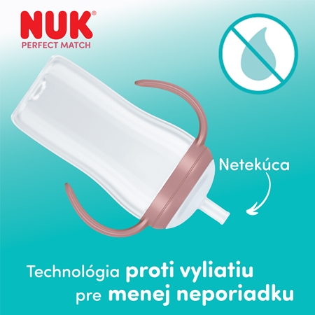NUK Perfect Match Bear fľaša s rúrkou