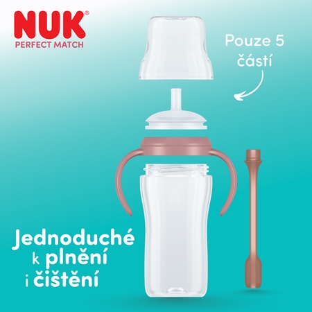 NUK Perfect Match Bear láhev s brčkem