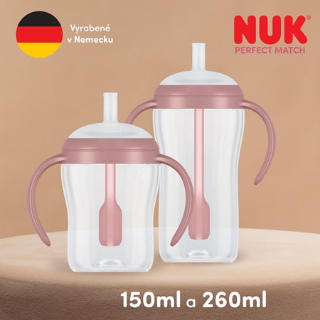 NUK Perfect Match Bear fľaša s rúrkou