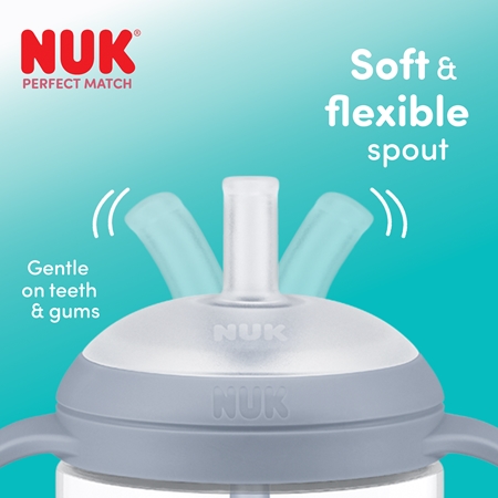 NUK Perfect Match Penguin μπουκάλι με καλαμάκι