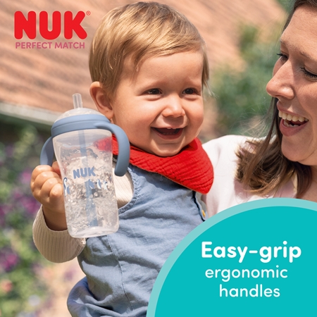 NUK Perfect Match Penguin μπουκάλι με καλαμάκι