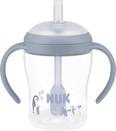 NUK Perfect Match Penguin μπουκάλι με καλαμάκι