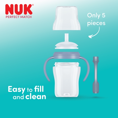 NUK Perfect Match Penguin μπουκάλι με καλαμάκι